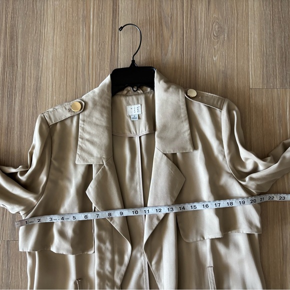 A New Day Trench Coat Jacket Beige Belted Womens S Preppy Classic Old Money - Picture 10 of 11